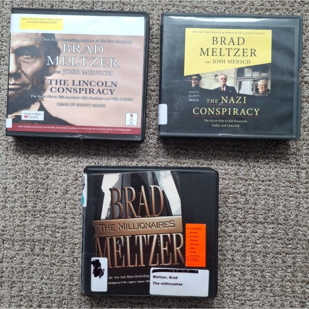 BRAD MELTZER Lot of 3 Audiobooks Books on CD Unabridged Historical Thrillers